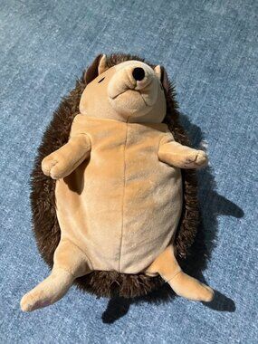 Shinada Global Mochi Series Stuffed Hedgehog Toy, Brown, Pre-Owned